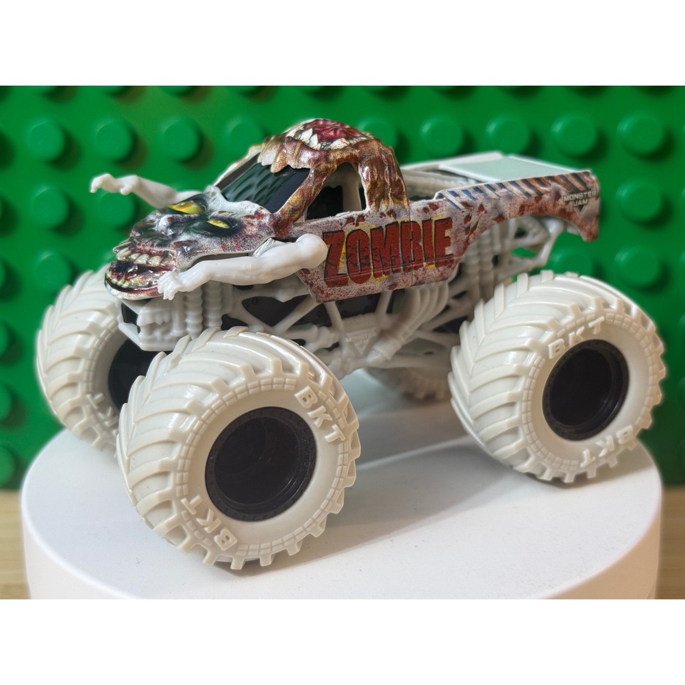 Monster Jam Zombie Monster Truck 1:64 Die-Cast White BKT Tires 2023 Spin Master